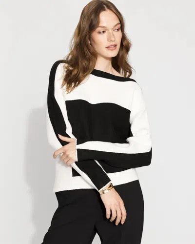 White House Black Market Colorblocked Asymmetric Hem Sweater