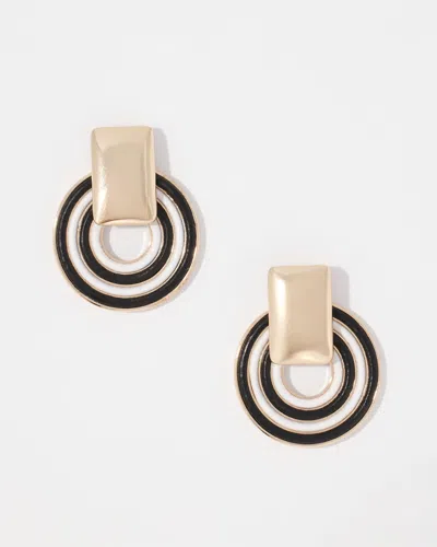 White House Black Market Corded Inlay Drop Earrings |  In Multi