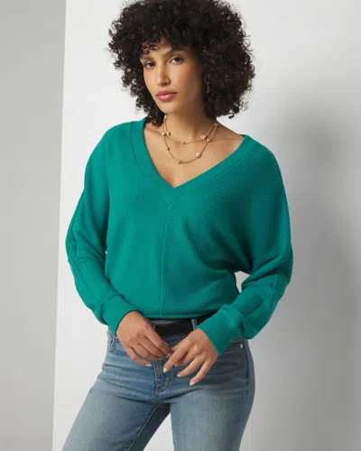 White House Black Market Cozy Knit Pullover In Glamour 2-side Dye