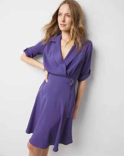 White House Black Market Crepe Shirt Dress In Intrigue