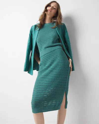 WHITE HOUSE BLACK MARKET CROCHET PENCIL SKIRT