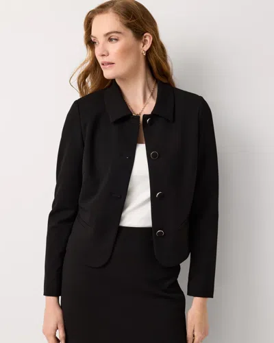 White House Black Market Cropped Jacket In Black