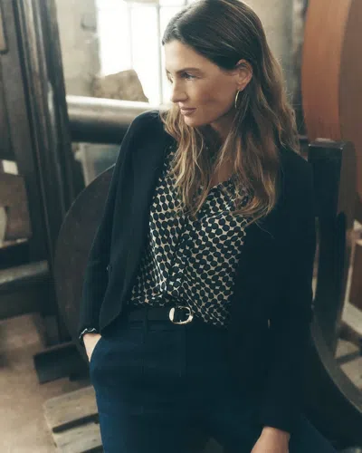White House Black Market Cropped Sweater Blazer In Black