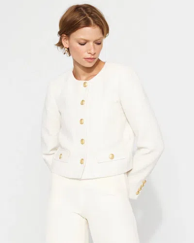 White House Black Market Cropped Tweed Jacket In Multi