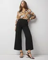 White House Black Market Cropped Wide Leg Pants In Black
