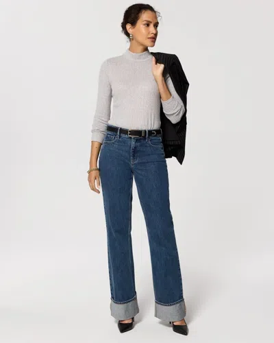 White House Black Market Cuffed High-rise Trouser Jeans In Chantel Authentic