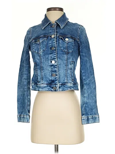 Pre-owned White House Black Market Denim Jacket In Blue