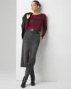 White House Black Market Denim Midi Skirt In Harbor Night