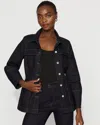 White House Black Market Denim Utility Jacket In Blue