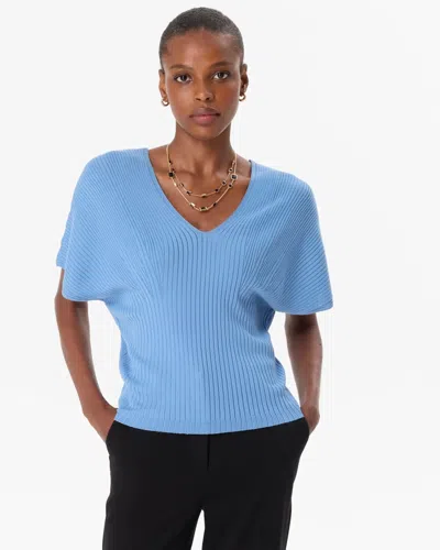 White House Black Market Dolman Sleeve Pullover Sweater In Fountain Blue