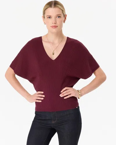 White House Black Market Dolman Sleeve Pullover Sweater In Port
