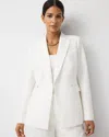 White House Black Market Double-breasted Blazer In White