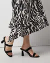 White House Black Market Double Strap Sandals In Black