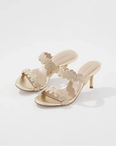 White House Black Market Double Strapped Heeled Sandals