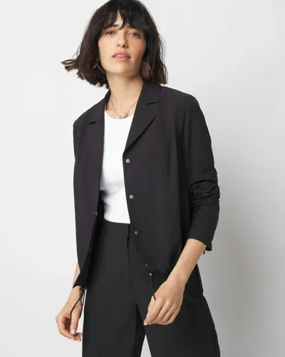 White House Black Market Drawcord Snap Button Jacket In Black