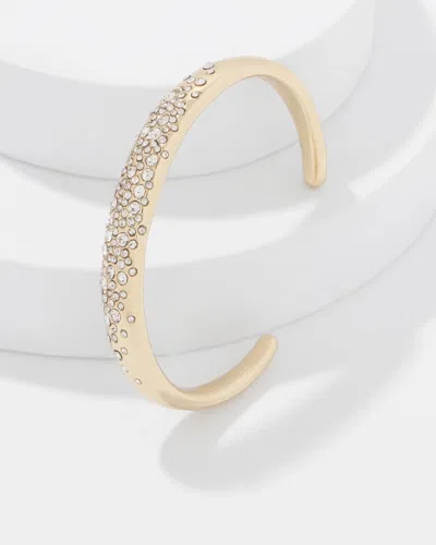 White House Black Market Dusted Pave Cuff Bracelet |  In Gold