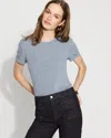 White House Black Market Easy Crewneck Tee In Gray