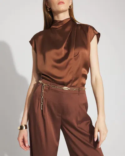 White House Black Market Elongated Chain Link Belt In Gold