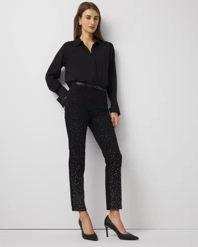 White House Black Market Embellished Mid-rise Slim Jeans