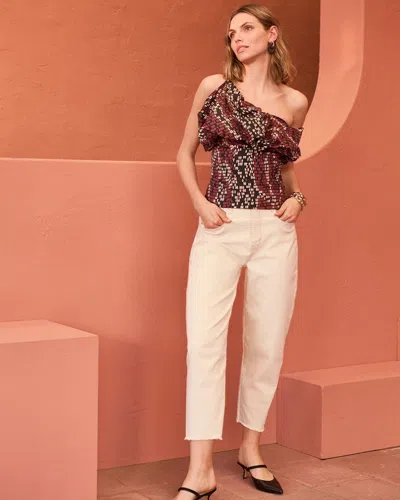 White House Black Market Extra High-rise Barrel Jeans In Neutral