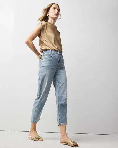 White House Black Market Extra High-rise Barrel Leg Jeans In Mosaic Antique