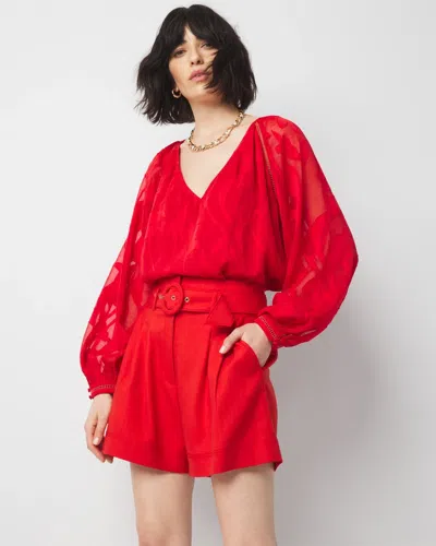 White House Black Market Extra High-rise Belted Shorts