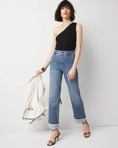 White House Black Market Extra High-rise Cuffed Relaxed Straight Jeans
