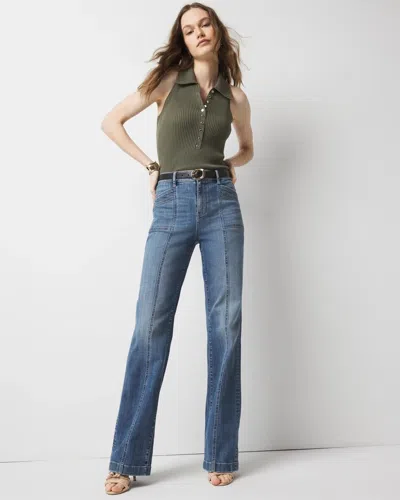 White House Black Market Extra High-rise Novelty Pocket Trousers Jeans In Viva Dark Wash Denim