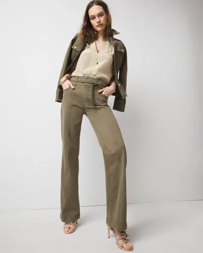White House Black Market Extra High-rise Pret Trousers Pant In Forever Olive