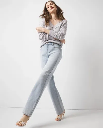 White House Black Market Extra High-rise Relaxed Straight Jeans In Light Wash Denim