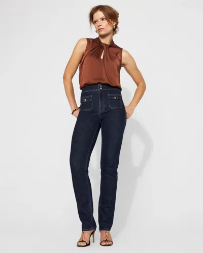 White House Black Market Extra High-rise Slim Jeans In Blue