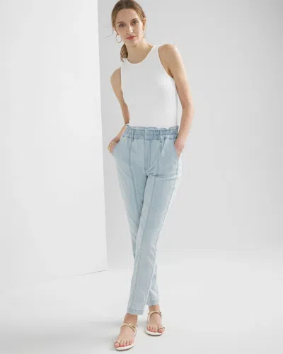 White House Black Market Extra High-rise Tapered Ankle Pant In Light Wash Denim