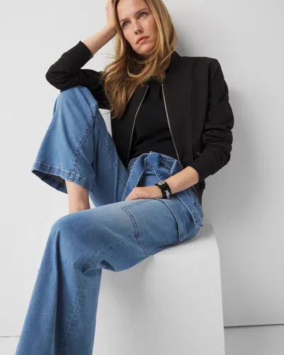 White House Black Market Extra High-rise Wide-leg Cargo Jeans In Starlite Original