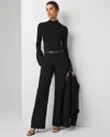 White House Black Market Extra High-rise Wide Leg Pants Trousers In Everlasting Black