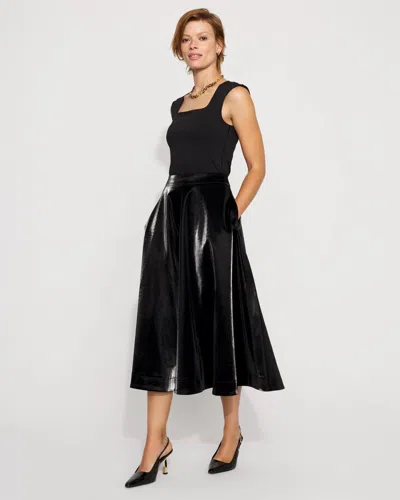 White House Black Market Faux Crocodile Midi Skirt In Black