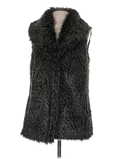 Pre-owned White House Black Market Faux Fur Vest In Gray