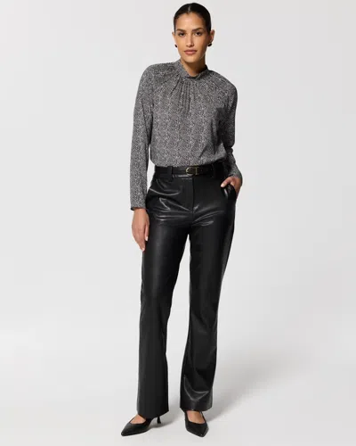 White House Black Market Faux Leather High-rise Blake Bootcut Pants In Black
