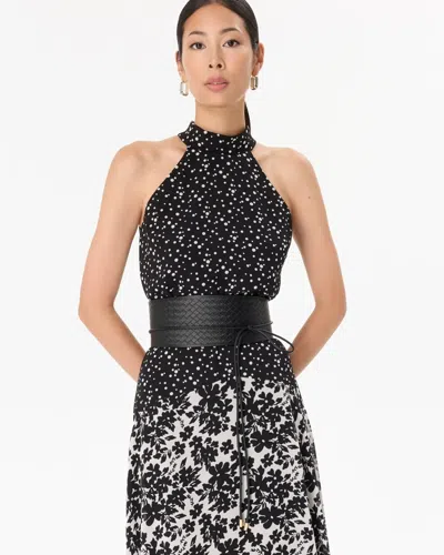White House Black Market Faux Leather Obi Waist Belt In Black