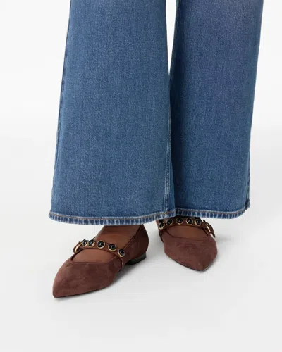 White House Black Market Faux Suede Flats In Ravine