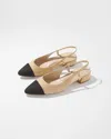 White House Black Market Faux Suede Heeled Slingback In Neutral