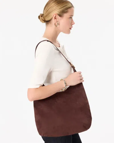 White House Black Market Faux Suede Shoulder Bag In Ravine
