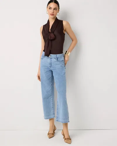 White House Black Market Featherweight High-rise Wide Leg Cropped Jeans
