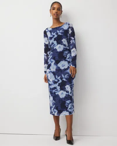 Floral Mesh Midi Dress In Multi from White House Black Market
