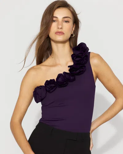 White House Black Market Floral One-shoulder Top
