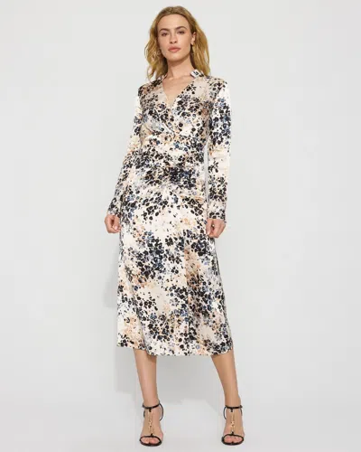 White House Black Market Floral Ruched Sheath Dress In Multi