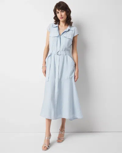 White House Black Market Floral Utility Shirt Dress
