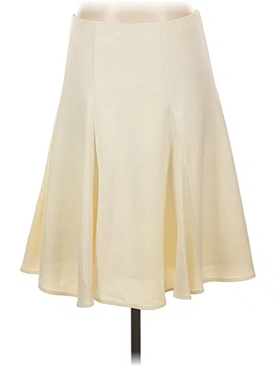 Pre-owned White House Black Market Formal Skirt In Ivory