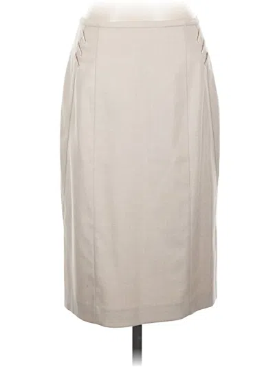 Pre-owned White House Black Market Formal Skirt In Tan