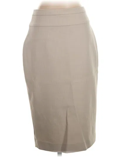Pre-owned White House Black Market Formal Skirt In Tan