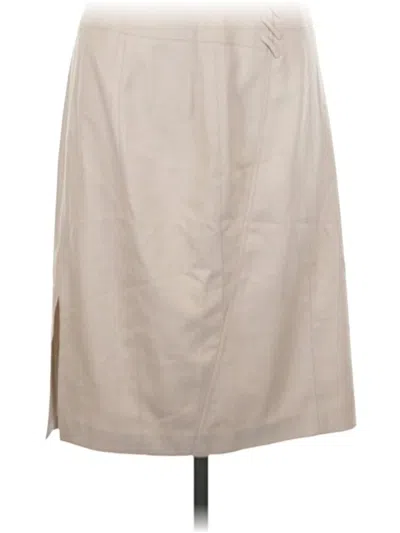 Pre-owned White House Black Market Formal Skirt In Tan